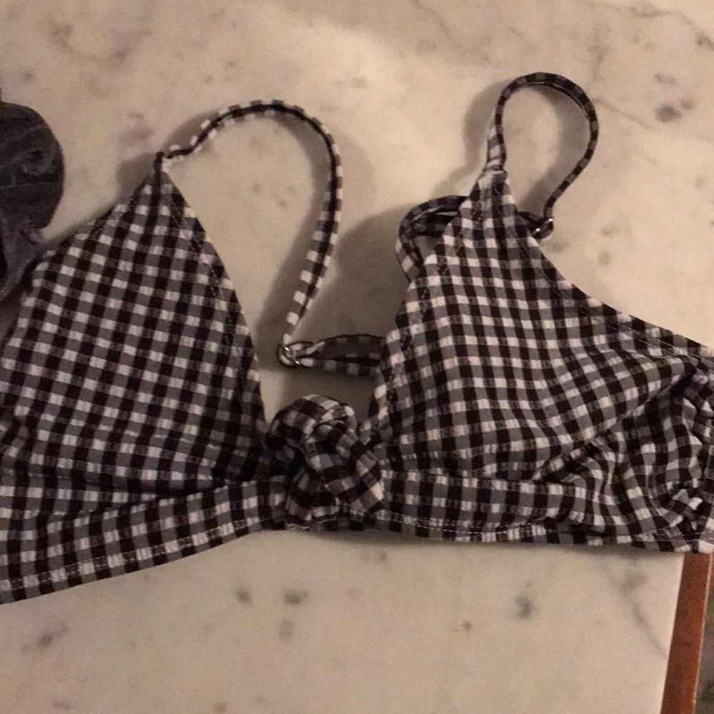 checkered bikini top